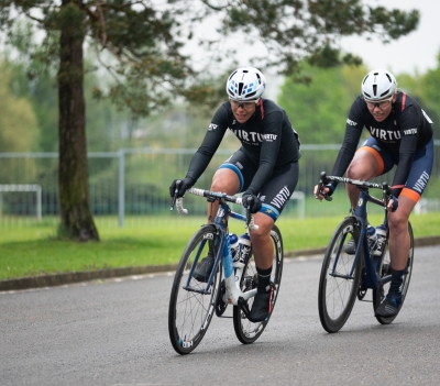 Marta Bastianelli and Mieke Kroeger escape, Team Virtu Cycling Women