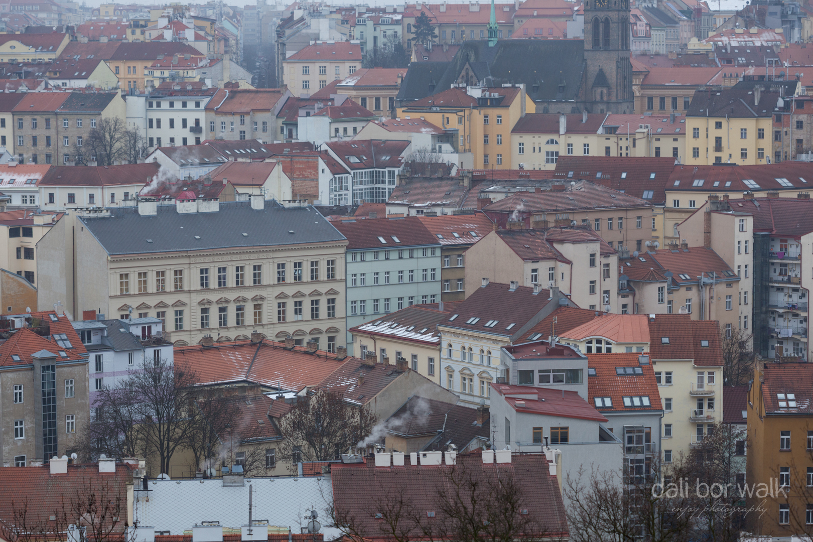 Pohled směrem na Žižkov