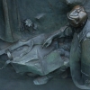 Detail bronzových vrat na Vítkově